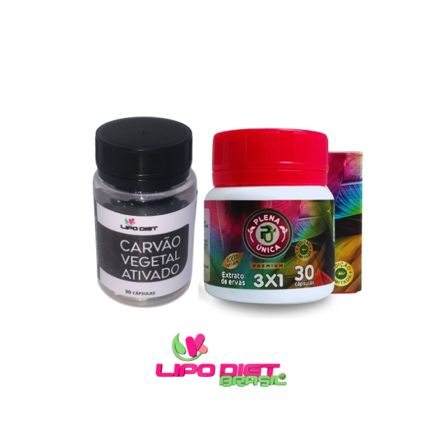 Carvão Vegetal Ativado + Plena Única 3x1
