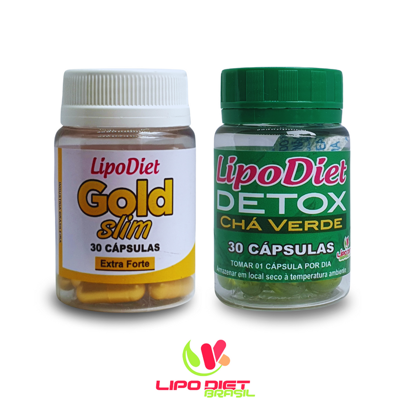 Combo emagrecedor: GOLD SLIM & DETOX CHÁ VERDE
